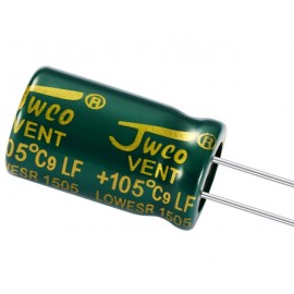 خازن الکترولیتی 100uF / 16V مارک JWCO سبز