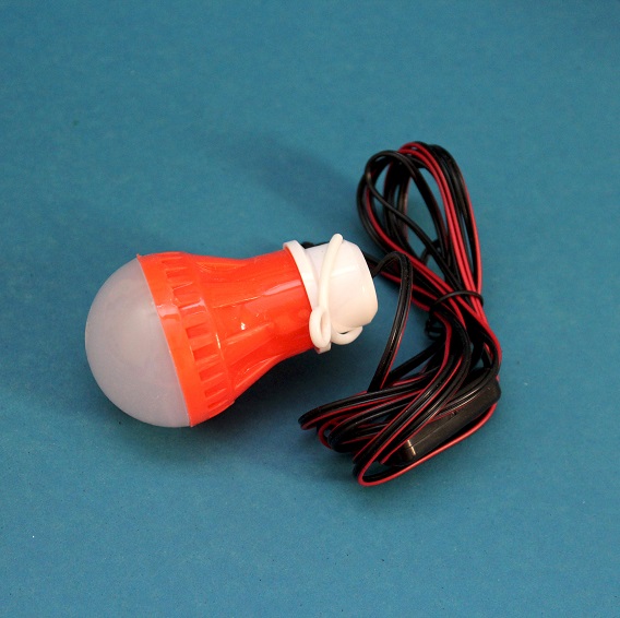 لامپ 5 ولت LED 3 وات با فیش نری آداپتوری