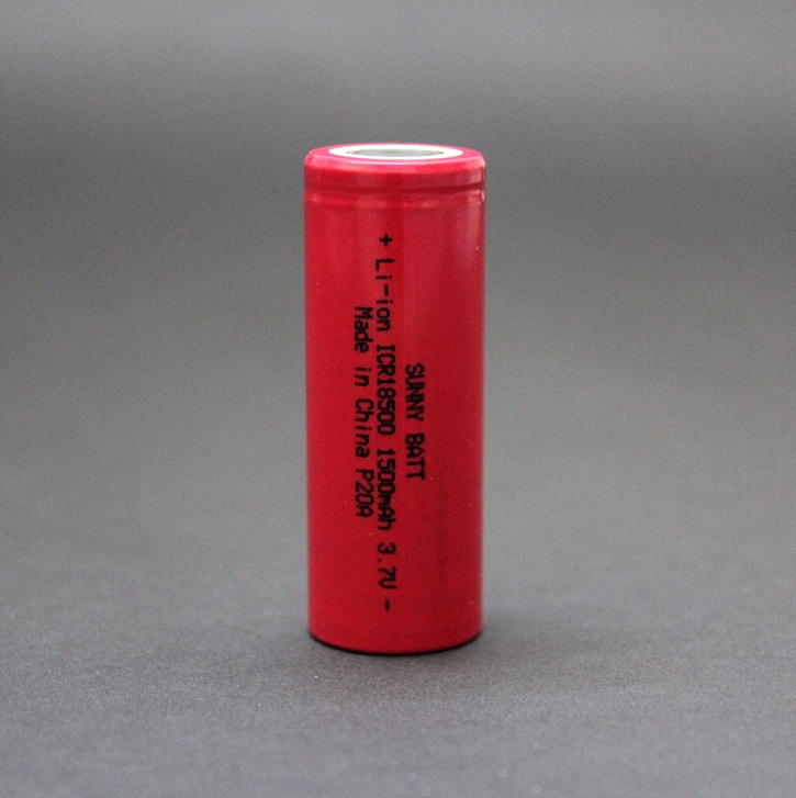 باتری 3.7 ولت لیتیوم یون 18500 – 1500 میلی آمپر SUNNY BATT