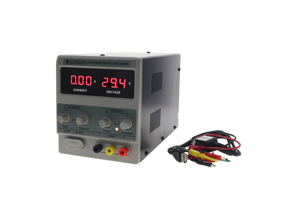 منبع تغذیه دیجیتال 0 تا 30 ولت 5 آمپر GORDAK مدل PS-3005D