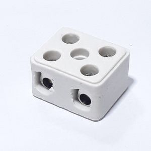 ترمینال سرامیکی 2 خانه 16 آمپر مناسب اتصالات المنت میله ای