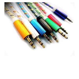 کابل AUX کنفی رنگی سر فلزی طول 1.5