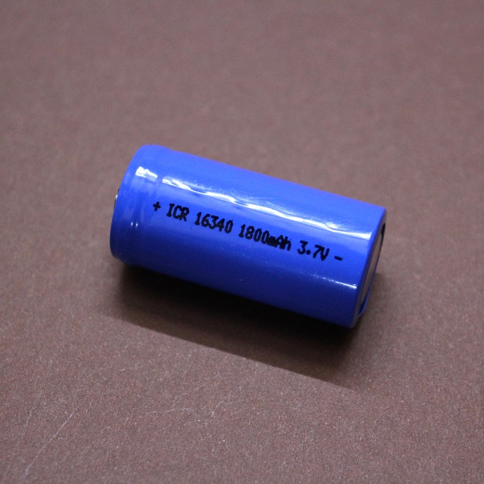 باتری لیتیوم یون 3.7v سایز ICR 16340 ظرفیت 1800mAh