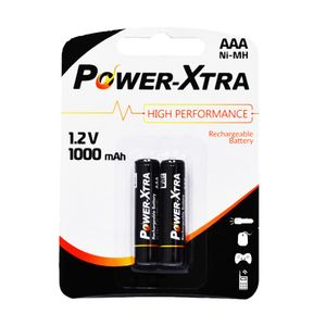 باتری نیم قلمی قابل شارژ 1.2ولت 1000mAh دوتایی مارک Power-Xtra