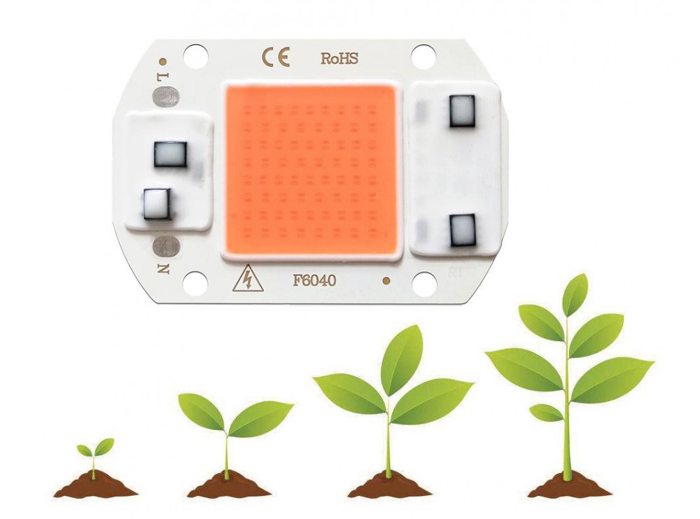LED COB مخصوص رشد گیاه 30W 220V با درایور داخلی