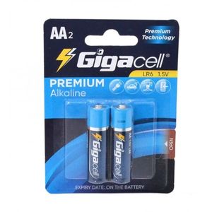 باتری قلمی گیگاسل آلکالاین مدل Premium Alkaline بسته 2 عددی