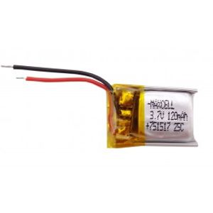 باتری لیتیوم پلیمر 3.7v ظرفیت 120mAh تک سل 25c مارک MAXCELL  کد 751517