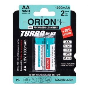 باتری قلمی قابل شارژ 1000mAh دوتایی مارک ORION