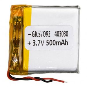 باتری لیتیوم پلیمر 3.7v ظرفیت 500mAh مارک GR.STORE کد 403030