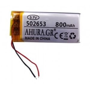 باتری لیتیوم پلیمر 3.7v ظرفیت 800mAh مارک AHURA.GR کد 502653