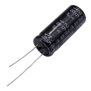 خازن الکترولیتی بدون پلاریته 18uF / 25V سایز 18x44