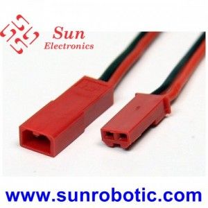 کانکتور نری ومادگی jst 2pin قفل شونده باسیم سیلیکونی