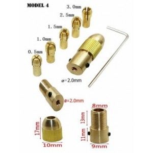 سه نظام پنج سر با قطر شافت 2mm و سایز مته 0.8 تا 3mm