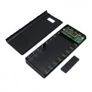 جعبه پاور بانک 8 باتری بادو خروجی 5V USB  ونمایشگر دیجیتال دارای ورودی شارژ میکرو USB / آیفون /TAPE C