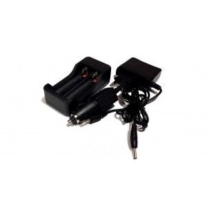 شارژر باتری لیتیوم یون دوتایی قطع کن دار500میلی آمپر دارای سوکت شارژ فندکی خودرو