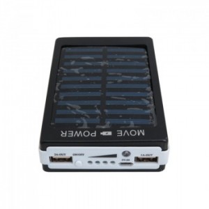 جعبه پاور بانک خورشیدی دارای دو خروجی 5V USB و پنل LED