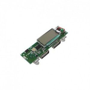 ماژول پاور بانک برای شارژ و دشارژ  باتریهای لیتیومی دارای نمایشگر/دو خروجی و دو ورودی 5V USB