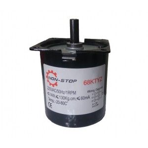 موتور سنکرون 220 ولت 14 وات  68KTYZ -1RPM-NON-STOP مناسب برای دستگاه جوجه کشی