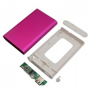 جعبه پاور بانک  بدنه آلومینیومی با خروجی 5V 1A USB