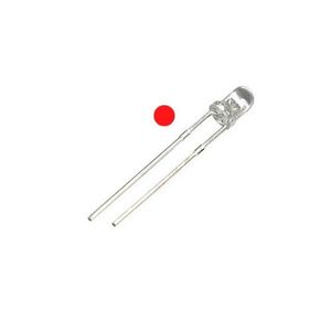 ال ای دی قرمز سایز 3 میل شفاف