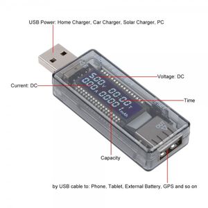 ماژول نمایشگر ولت متر و آمپر متر USB Multimeter