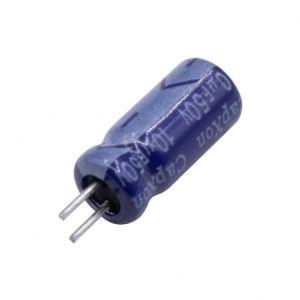 خازن الکترولیتی 10uF / 50V مارک CAPXON بسته1000 تایی