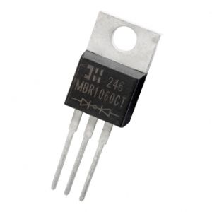 دوبل دیود شاتکی MBR1060CT تایوانی مارک Diodes Incorporated پکیج TO-220