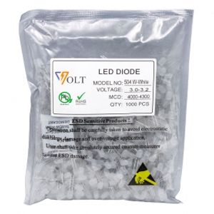 LED اوال سفید 5mm تابلو روانی مارک VOLT بسته1000 تایی