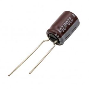 خازن الکترولیتی 220uF / 25V مارک JAMICON