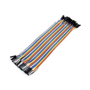 کابل فلت 40 رشته رنگی دوسر مادگی | flat cable female to female (20cm)