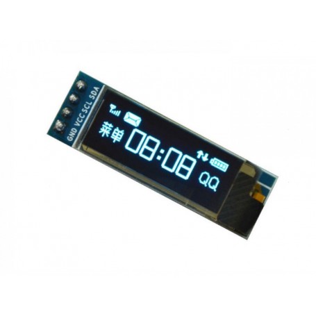 ماژول نمایشگر OLED تک رنگ آبی 0.91 اینچ دارای ارتباط I2C
