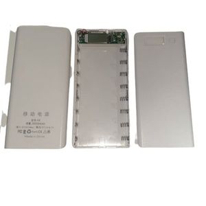کیس پاوربانک 8 سل دو ورودی Micro – Type-C و دو خروجی USB رنگ سفید