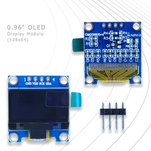 ماژول نمایشگر 0.96 OLED با رزولوشن 64*128 با کنترلر SSD1306 آبی