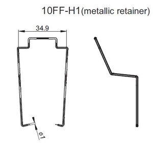 نگهدارنده سوکت رله ریلی سری 10FF مدل HONGFA 10FF-H1