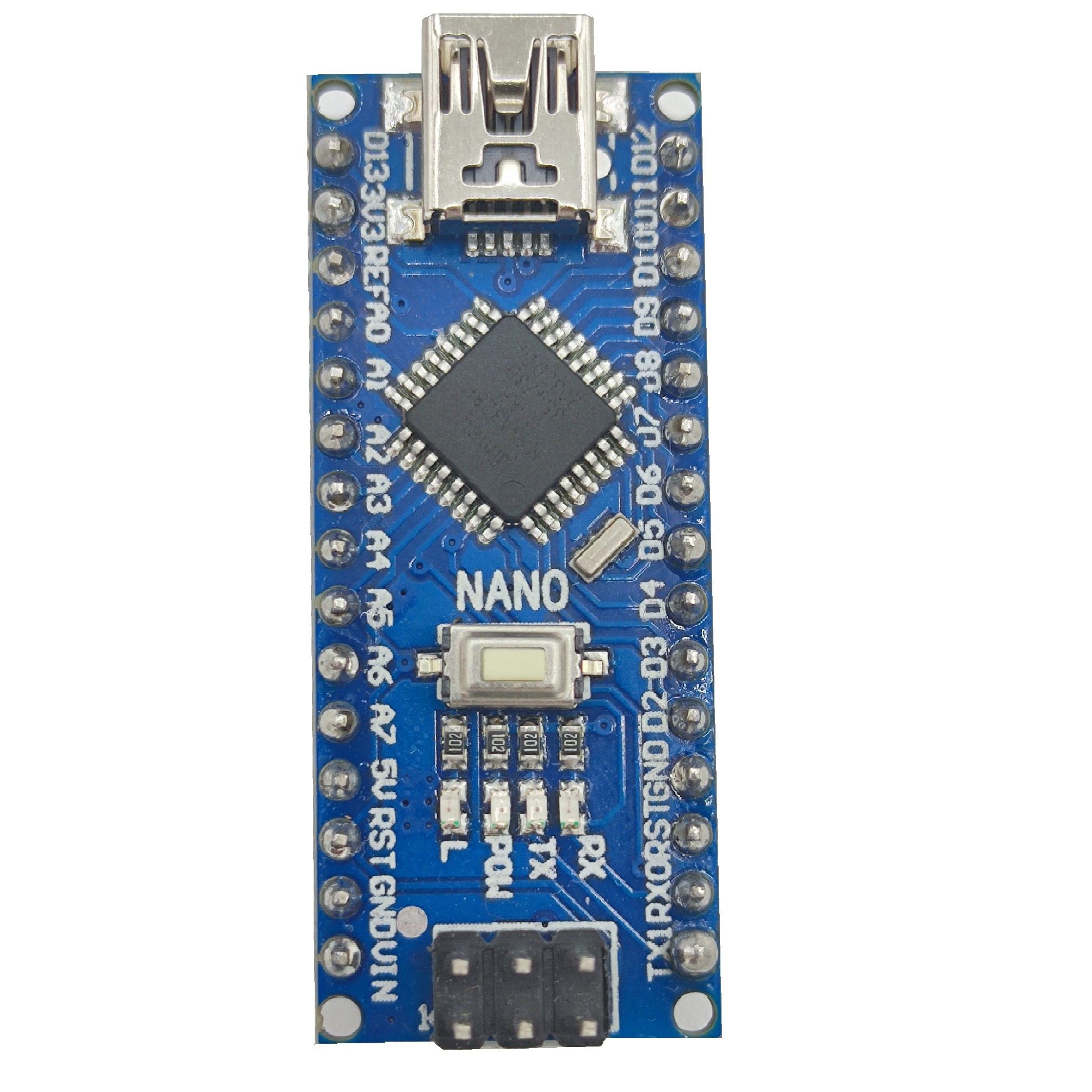 آردوینو نانو | Arduino Nano با مبدل ch340 (با پایه های لحیم شده)