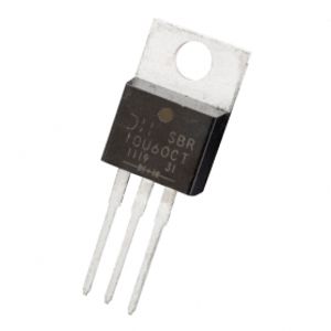 دوبل دیود SBR10U60CT تایوانی مارک Diodes Incorporated پکیج TO-220