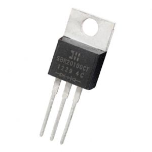 دوبل دیود SBR20100CT تایوانی مارک Diodes Incorporated پکیج TO-220