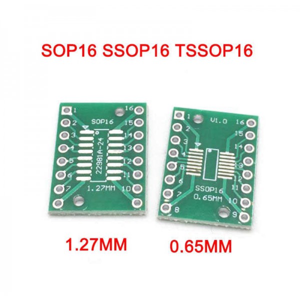 برد تبدیل SMD به Dip مدل sop16 1.27 to ssop16 0.65