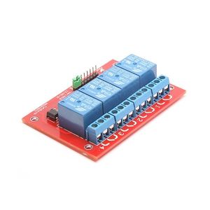 ماژول رله  4 کاناله برد قرمز با اپتوکوپلر مناسب برای رزبری پای RPI Relay Module