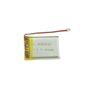 باتری 600mAh لیتیوم پلیمر Li-Po 3.7V تک سل 43x20mm