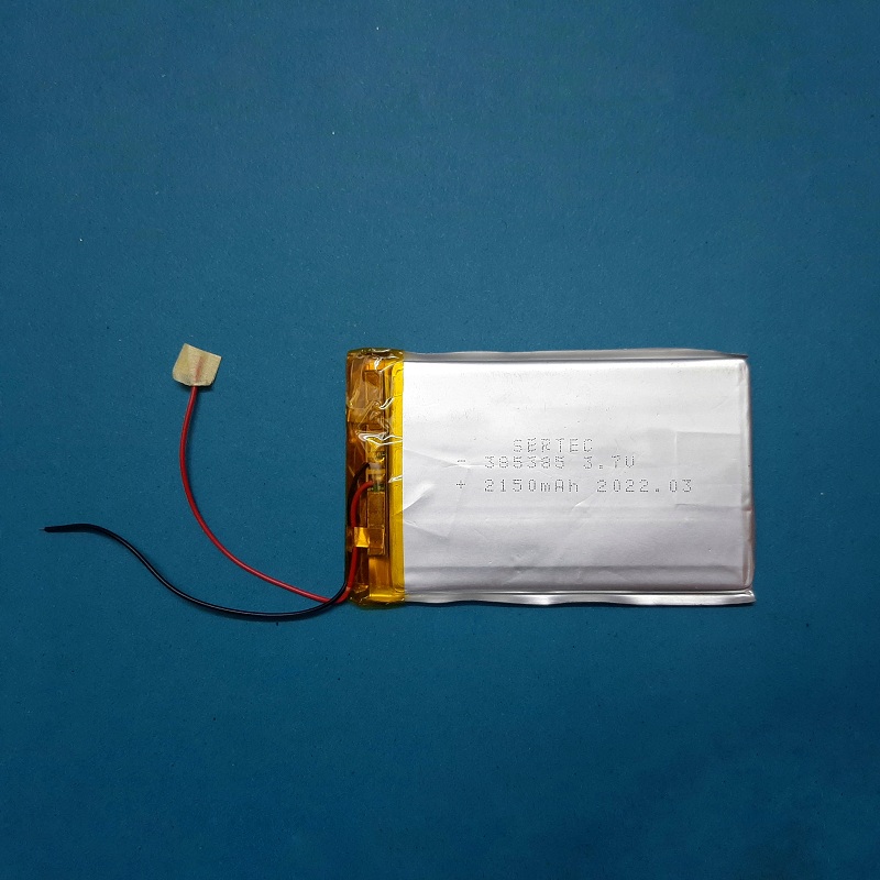 باتری لیتیوم پلیمر 3.7v ظرفیت 2150mAh مارک SERTEC کد 385385