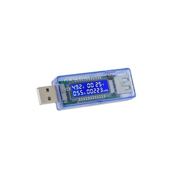 ماژول ولت متر و جریان USB با نمایشگر دیجیتال و مدار کنترل شارژ باتری با جریان 3 آمپر