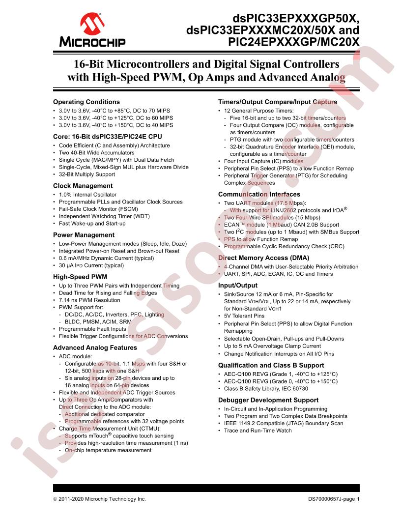 dsPIC(33,24)EPzzz(GP,MC)20x,50x Datasheet