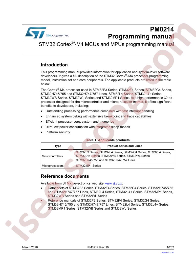 STM32F3, F4, L4 Series Prog Manual