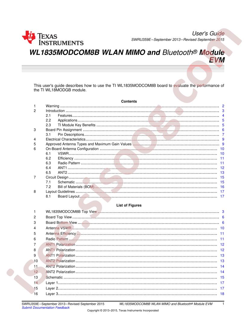 WL1835MODCOM8B User's Guide