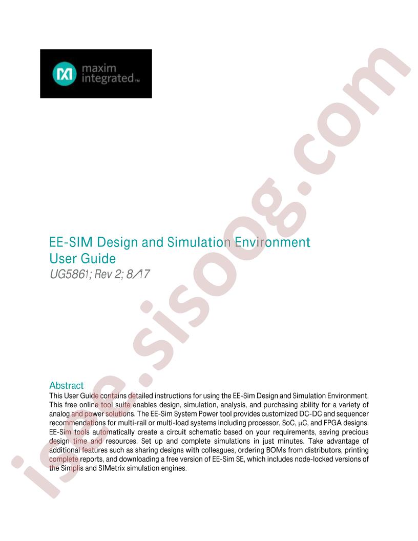 EE-Sim Design, Simulation Environment Guide