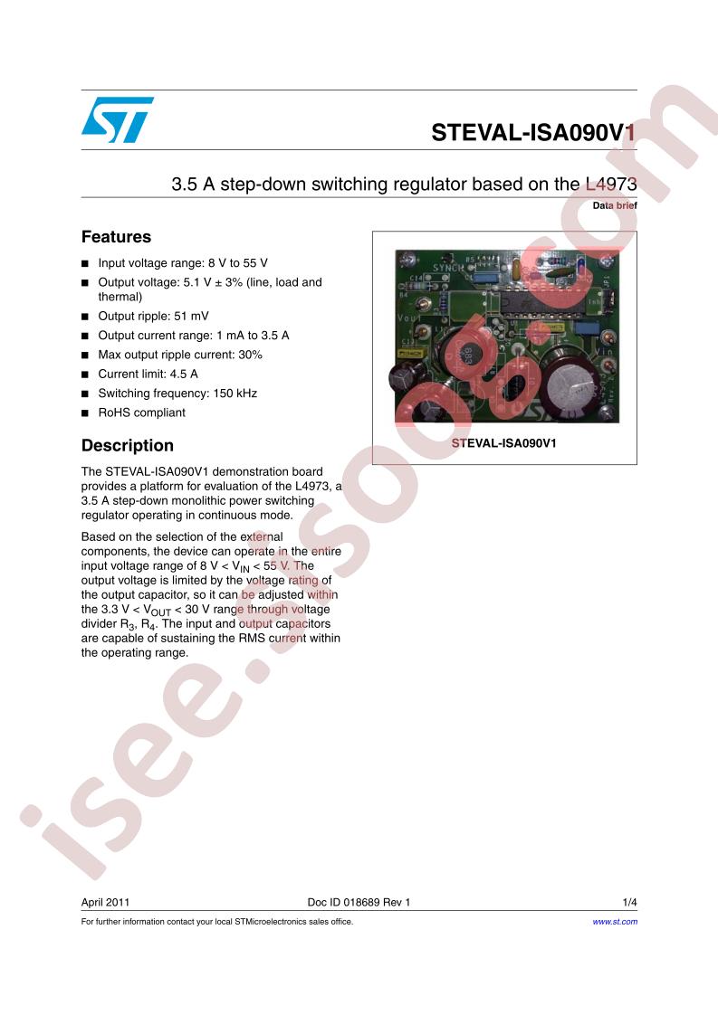 STEVAL-ISA090V1 Brief
