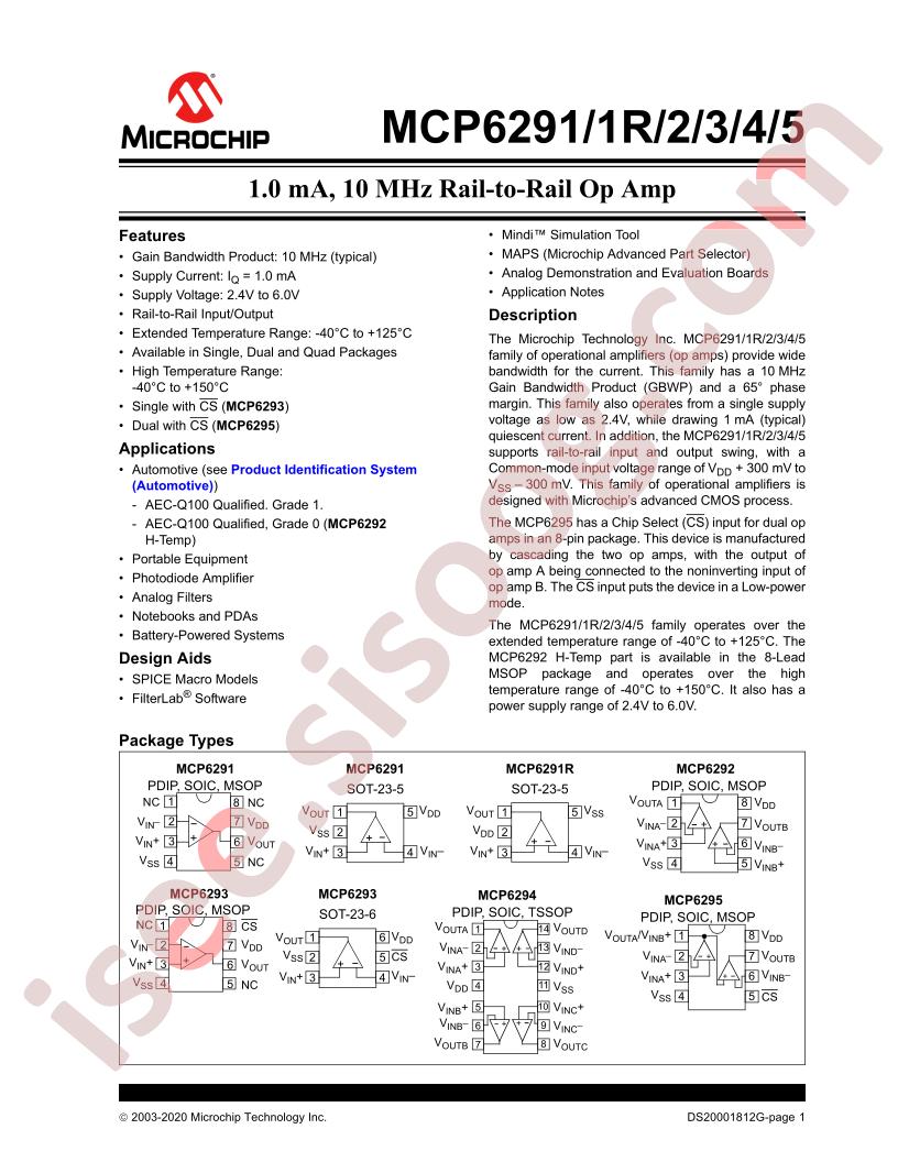 MCP6291(R)-95~