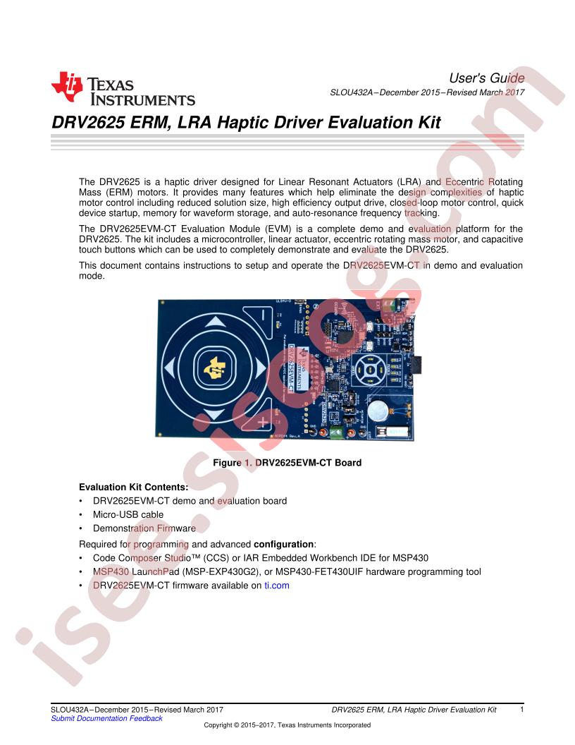 DRV2625EVM-CT User Guide