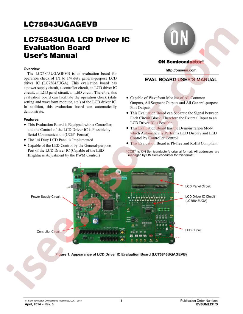 LC75843UGAGEVB Manual